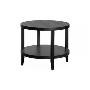 Sidebord Morris Ø60×50 Black grov eikefiner